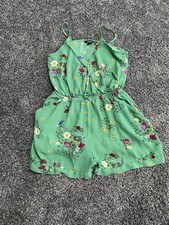 Women’s “Express sleeveless Green Floral Elastic Waist Short Dress (Size; M)