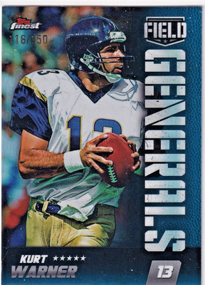 Kurt Warner #FG-6 Topps Finest Field 2024 Generals Sky Blue Refractor 116/150
