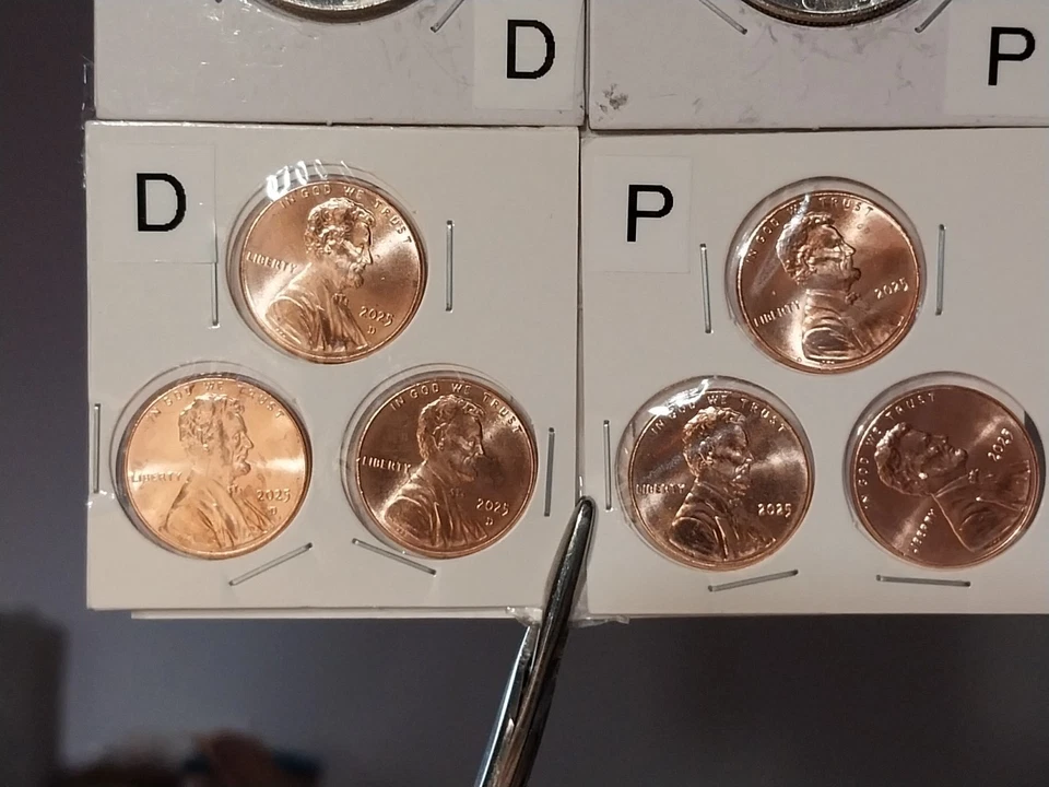 KENNEDY HALF DOLLARS 2025 P AND D PLUS LAST OF THE LINCOLN CENTS  8 COIN  SET  - Image 3 of 4