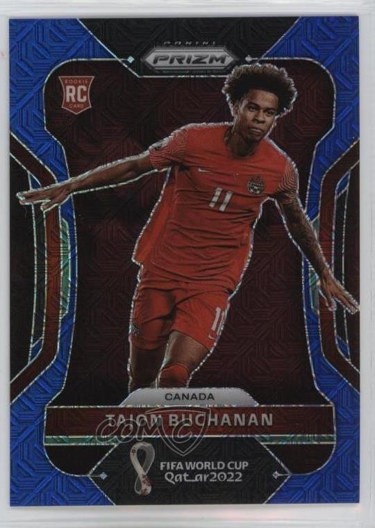 2022 Panini Prizm World Cup Qatar Blue Mojo Prizm 17/75 Tajon Buchanan #54 5jq