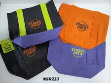 TRADER JOE’S MINI HALLOWEEN CANVAS TOTE BAG RARE LOT OF 4 IN HAND READY TO SHIP