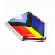 Pride Progress Rainbow Gay Flag Decal Stickers Car Emblem LGBTQ Car