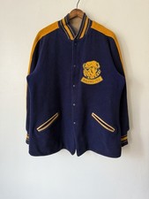 VTG 50s Butwin Ralpho Boiled Wool Revrsible Varsity Letterman Jacket Fits Md/Lg
