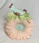 Vintage McCoy Bird On Sunflower Wall Pocket Tail Reglue