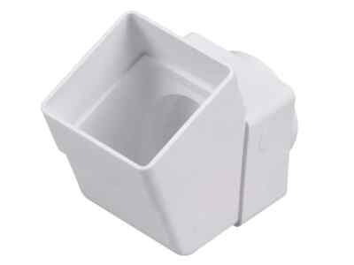 Wavin OSMA Squareline Fallrohr Ableger Set Bogen Zapfen 4T826 61mm weiß