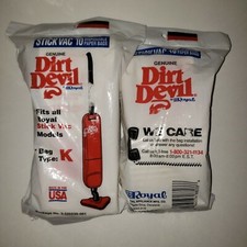 20 Genuine Dirt Devil By Royal Disposable Bags Type K All Royal Stick Vac Models