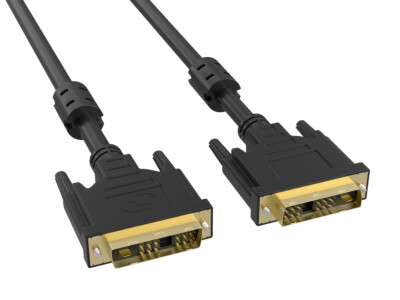 25ft DVI-D Single Link Male to Male Digital Video Monitor Cable, 1920 x 1080 ...