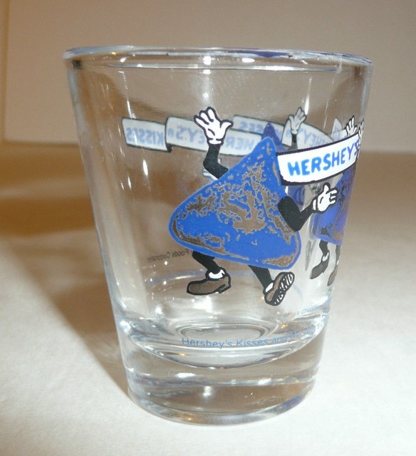 Hershey's Chocolate Kisses Shot Glass Vintage 1988 Hersheys Kiss