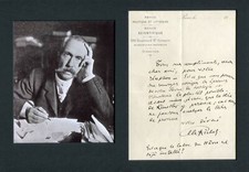 PHYSIOLOGIST Charles Richet NOBEL PRIZE 1913 autograph letter signed & mounted