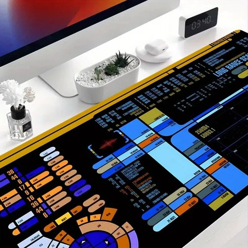 Star Trek Sci-Fi Control Console Mouse Pad -XL 60x30cm, Non-Slip Desk Mat 24x12" - Picture 8 of 9