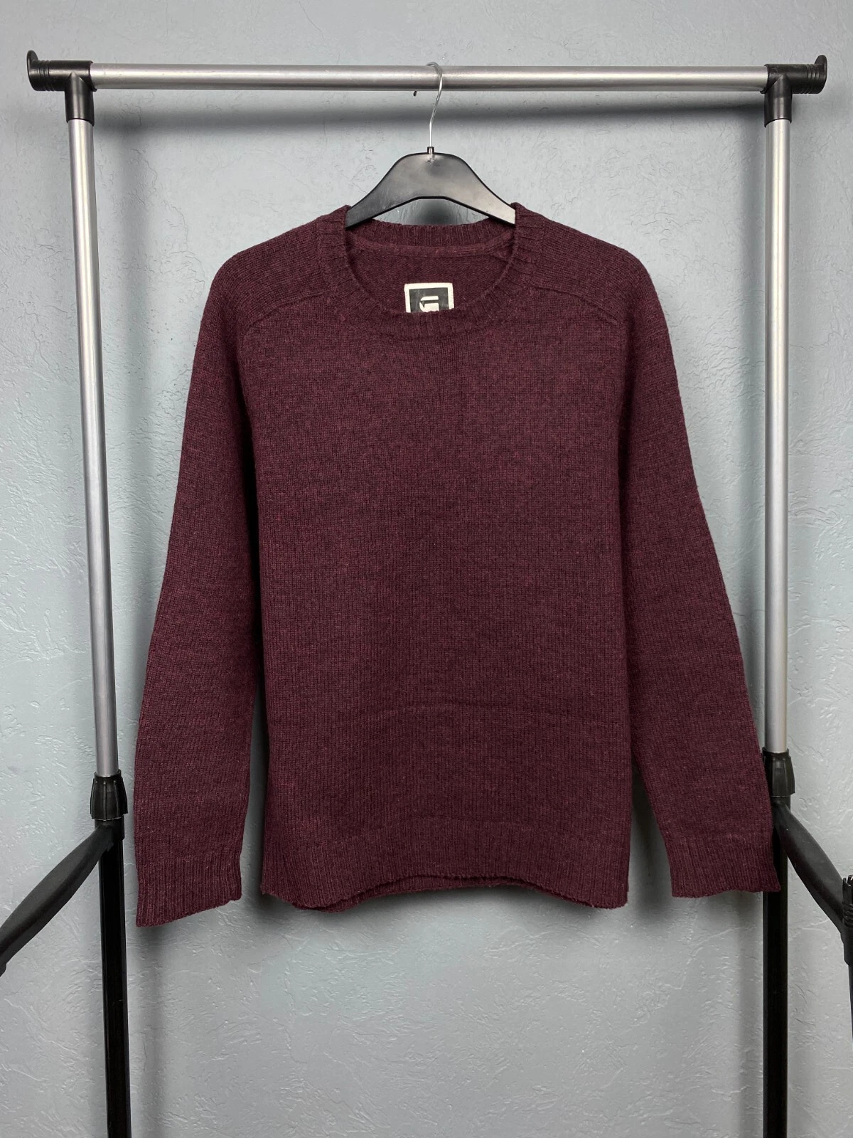 G Star Raw Vintage Mens Wool Knit Crew Neck Sweater Size M
