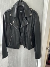 Women’s Black Leather Biker Jacket
