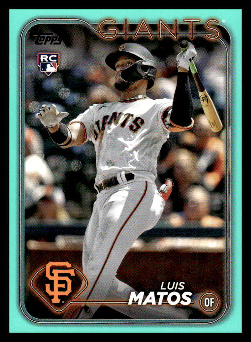 2024 Topps Series 1 Luis Matos #28 Aqua Parallel RC San Francisco Giants