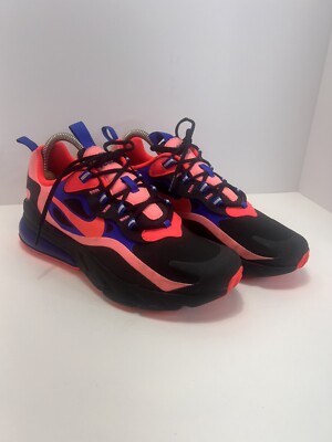 Nike Air Max 270 React Shoes Size 6.5Y Sneaker Black Blue Pink