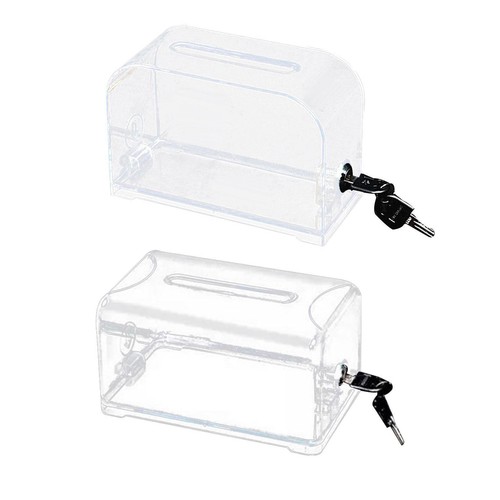 Acrylic Donation Box Raffle Ticket Box Storage Organizer Clear Voting