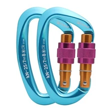 Heavy Duty Carabiner UIAA Certified Locking Carabiner 25KN About 5620 lbs Scr...