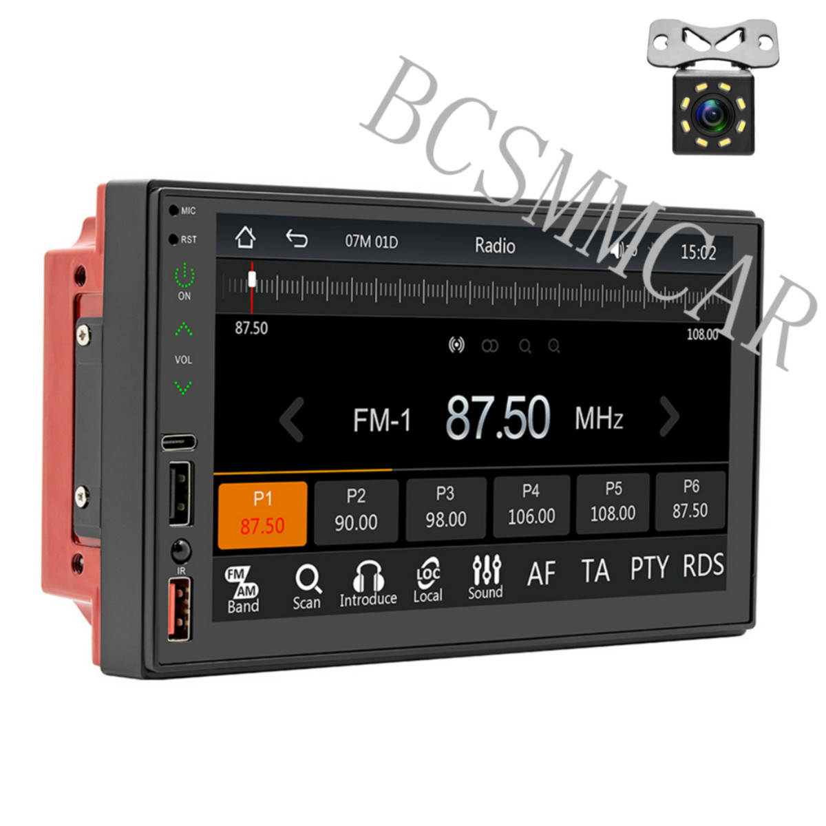 Stereo Radio Car MP5 Player 7in 2Din Touch Screen BT For CarPlay Android  Auto