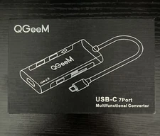 QGeeM USB-C 7 Port multifunctional converter new in Box