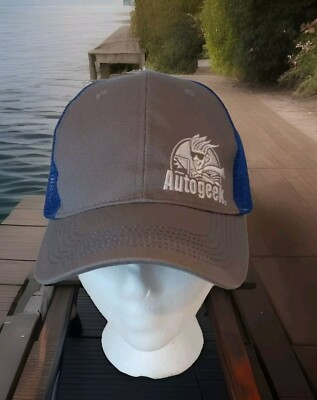 #ad Autogeek Caps To You Mens Gray Custom Embroidered Casual Trucker Cap One Size $9.86