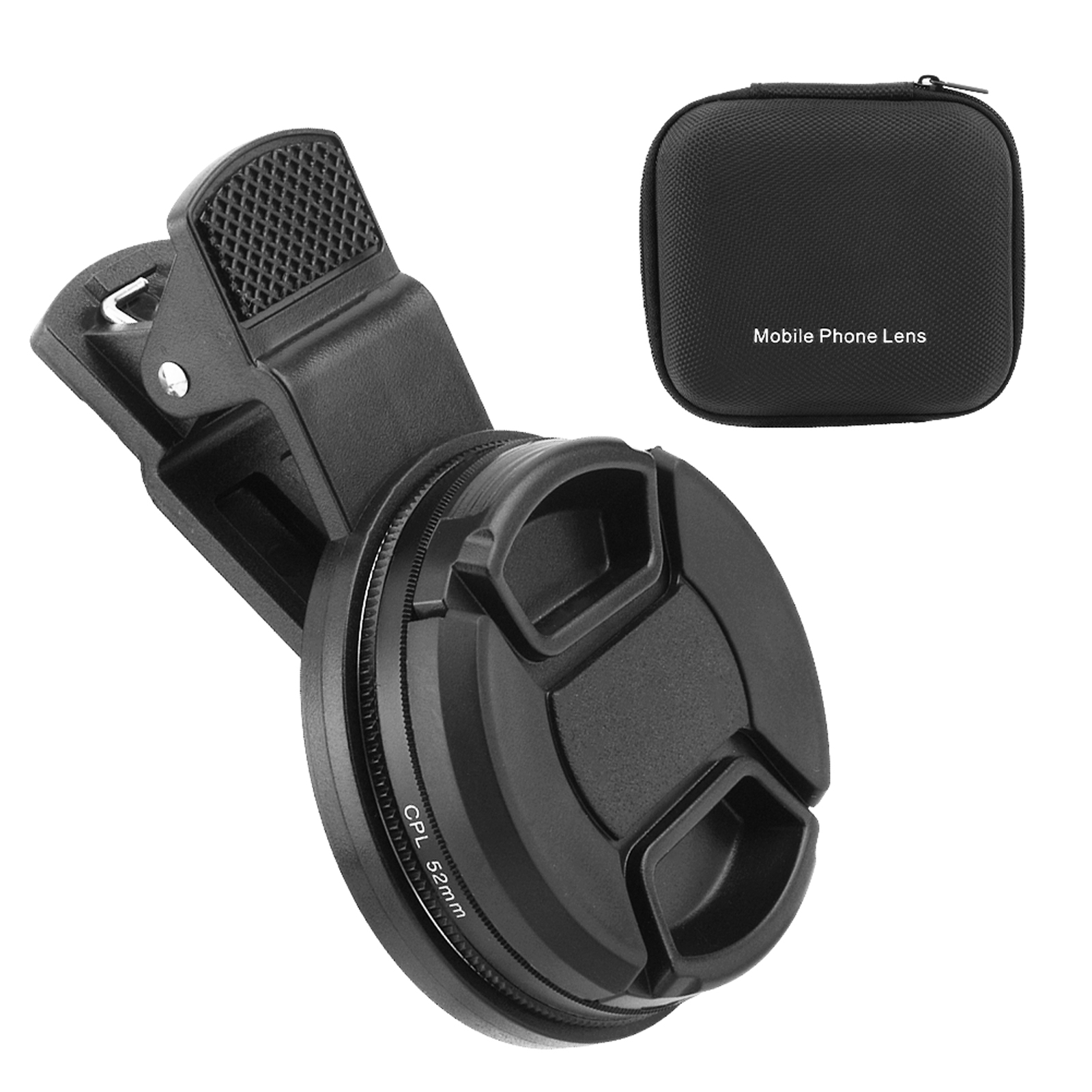 52mm Professional Protective Cover Non Slip Clip On Phone Camera Lens