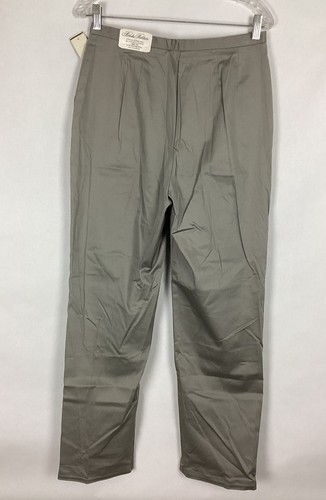 Womens Brooks Brothers Pants Sz 10 Stretch Sateen Cotton Spandex Gray 30x31 New - Picture 7 of 17