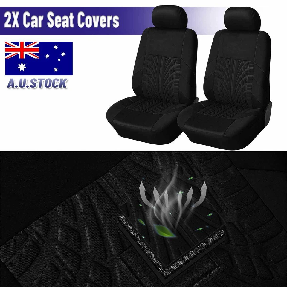 Pair Black Car Seat Covers Front Cushion Protector For Holden Commodore Captiva - image 2 of 4