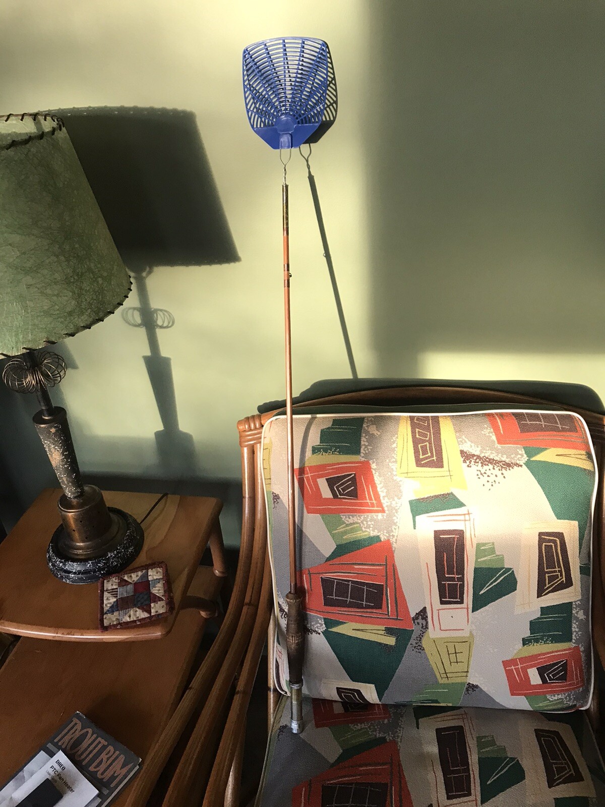 Genuine Vintage Bamboo Fly Rod Cork Handle Fly Swatter eBay