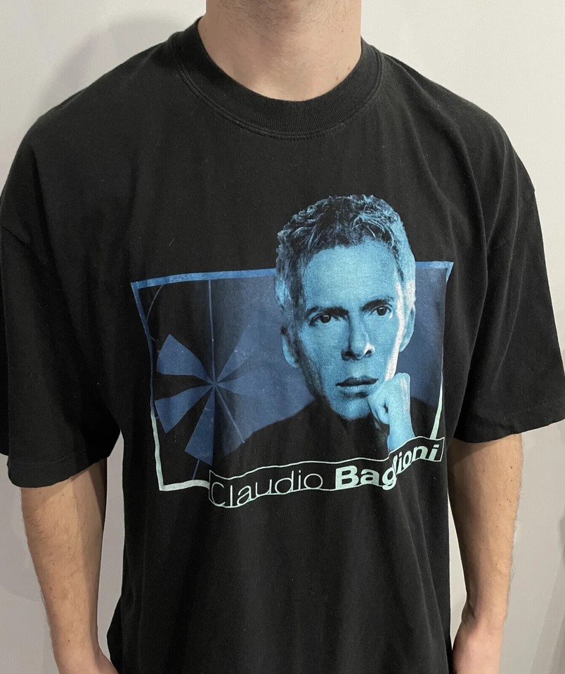 Vintage claudio baglioni italian italy tour shirt 2000s hanes ebay