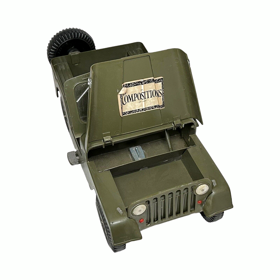 VINTAGE MARX M38A1 US ARMY WILLY'S JEEP MILITARY VEHICLE TOY 4045 w