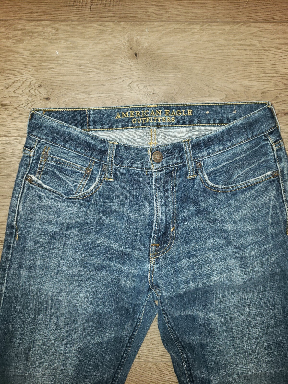 (30 x 32) Mens American Eagle Blue Jeans Original Straight Denim eBay