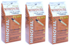  PACK OF 3 MINOVAL PLUS - HAIR REGROWTH SYSTEM - MINOXIDIL 5 MEN FREE SHIPPING