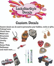 Custom Waterslide Decals - Your Design or Idea - Personalize Your Crafts or Gift