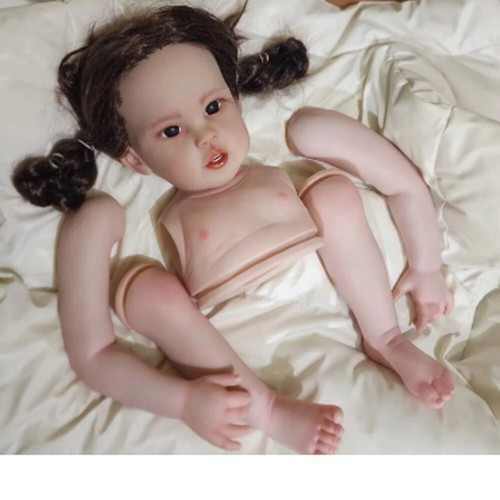 30" bemalt Reborn Baby Puppe Kit Mädchen Zum Selbermachen Teil Stoffkörper unmontiert Geschenk Spielzeug - Bild 2 von 2