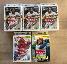 Lot Of 5 BASEBALL Topps HANGER Boxes 1 2020 Update 1 2021 Series 1 + 3 Series 2