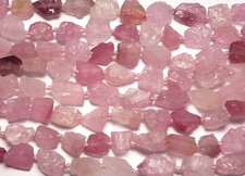 7" Strand PINK TOURMALINE 7-11mm Nugget Beads NATURAL /N3