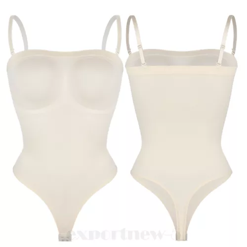 Body donna modellante a compressione senza spalline modellante controllo pancia tubetop - Foto 36 di 42
