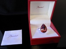 Baccarat : Bague argent 925 et cristal. Modèle Psydélic. Avec boite.