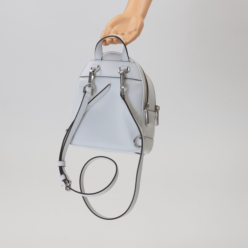 MICHAEL KORS Brooklyn pebbled leather mini backpack crossbody WHITE-Only 1 strap Michael Kors Ladies Brooklyn Medium Pebbled Leather Backpack  main image 2