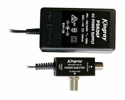 Kingray GME TV Antenna 14 VDC 150mA (F Type) A Power PSU Masthead