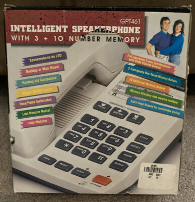 NIB GPX Intelligent Speakerphone with 3+10 Number Memory - GPT461 - Never Used!