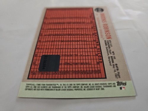 BROOKS "HOOVER" ROBINSON 2005 (1962) Topps All-Time Fan Favorites On Card AUTO - Picture 12 of 15
