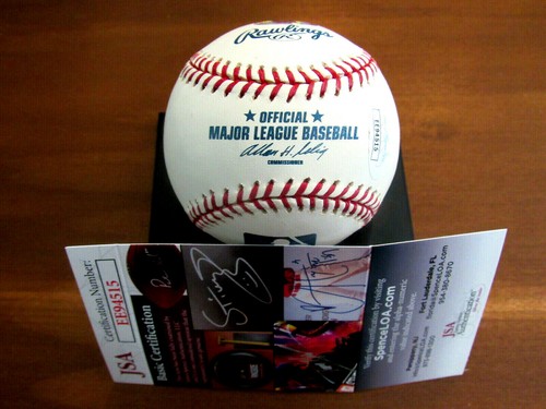 EDWARD CHARLES FORD 1961 MVP YANKEES HOF SIGNED AUTO OML BASEBALL JSA BEAUTY - Picture 2 of 3