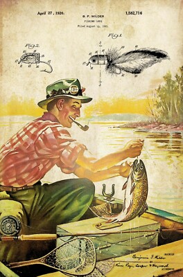 art of fishing lures Saltwater Print largely from the first half of the 20th century Vintage Fishing Lures Art Print