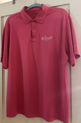 Nike Golf Dri-FIT Men's Pink XL Polo Shirt, Deutsche Bank Championship