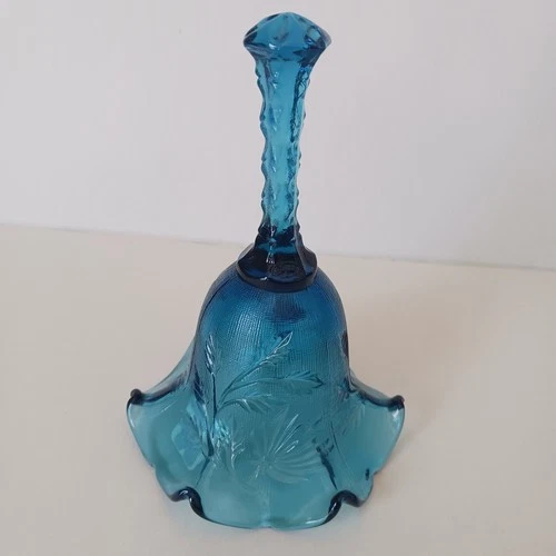 Fenton Blue Bell With Leaves