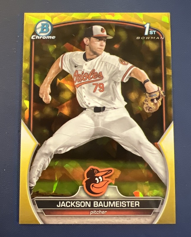 2023 Bowman Chrome Draft Sapphire Edition Yellow 62/75 Jackson Baumeister 