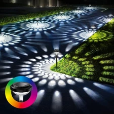Solar Lights Outdoor Waterproof, 10 Pack Bright Solar Pathway Lights, Multico...