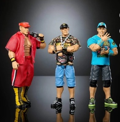 John Cena WWE Elite Collection John Cena 3-Pack  Action Figure Retirement Set
