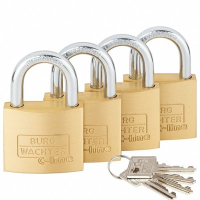Burg-Wächter C-Line Quadro 222 30 Vorhangschloss gleichschließend solide 4er Set