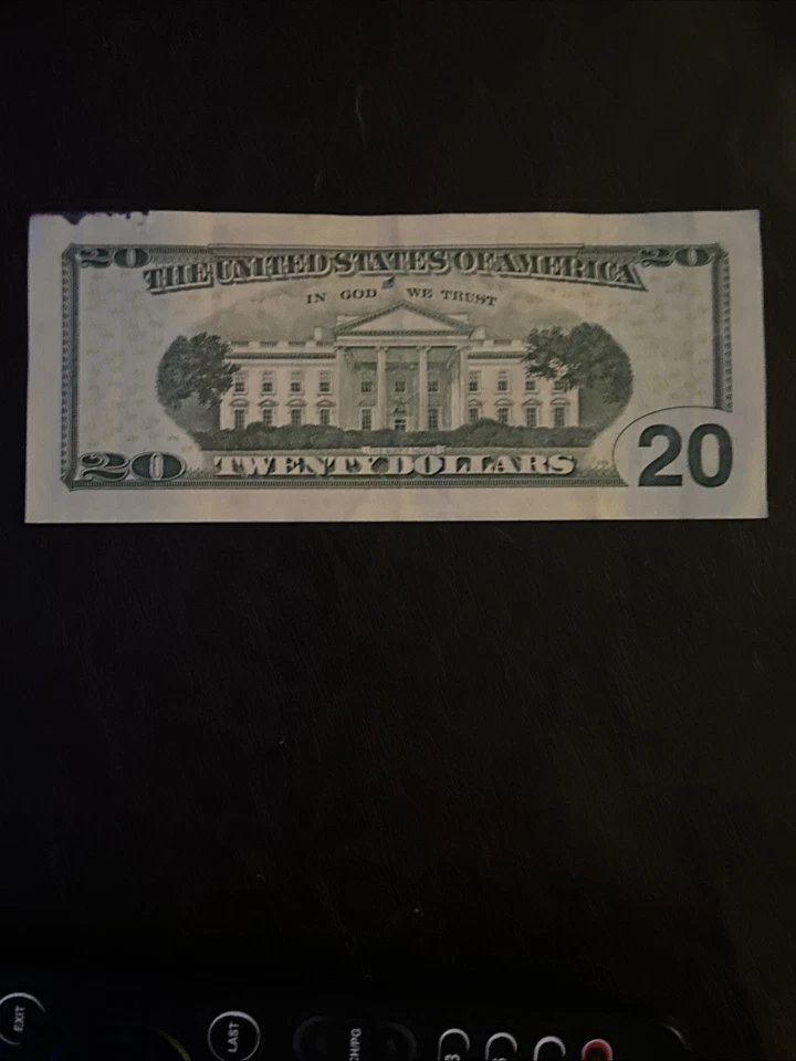 Rare Fancy Lucky Serial 2013 $20 Bill Binary Double Quad Radar Bookends - Image 2 of 3